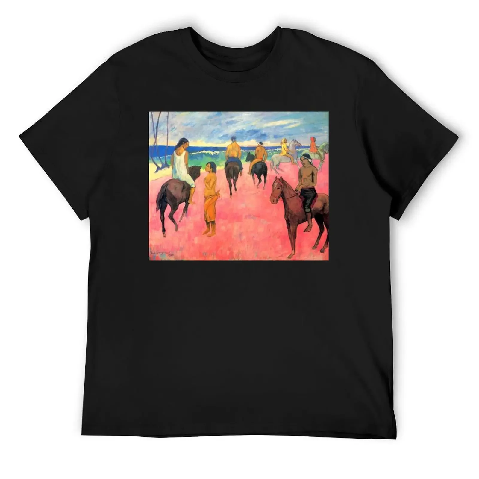 Paul Gauguin Horseman on the Beach (Hiva Hoa) T-Shirt customizeds graphic shirts mens t shirt