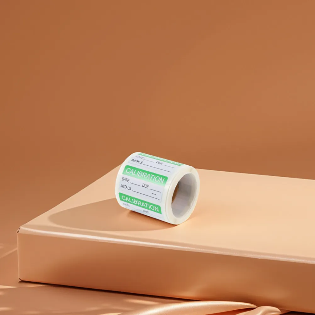 

2 Rolls Calibration Adhesive Tags for Transportation Quality Control Write-on Self-Laminating Labels for Pallets Containers