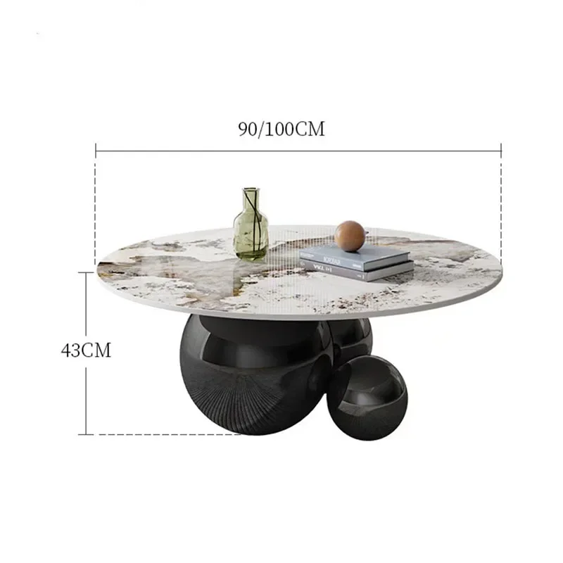 Nordic Luxury Coffee Tables Modern Marble Effect Premium Aesthetic Side Table Simple Minimalist Stolik Kawowy Home Furniture