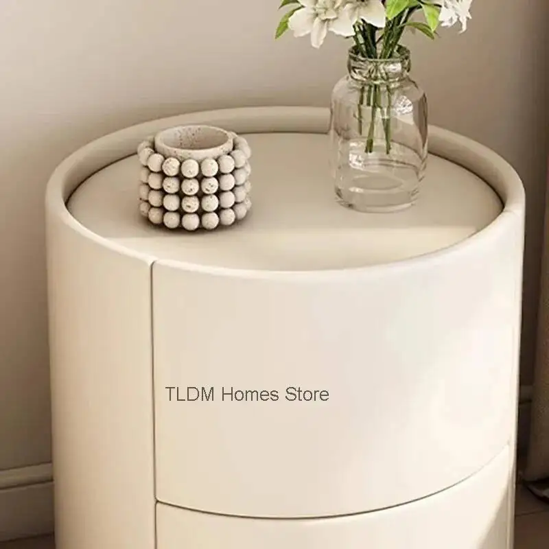 Nightstands Drawers With Luxury With Storage Bedroom Design Narrow Tall Nightstands Table Chevet Round Chambre Modern Furniture