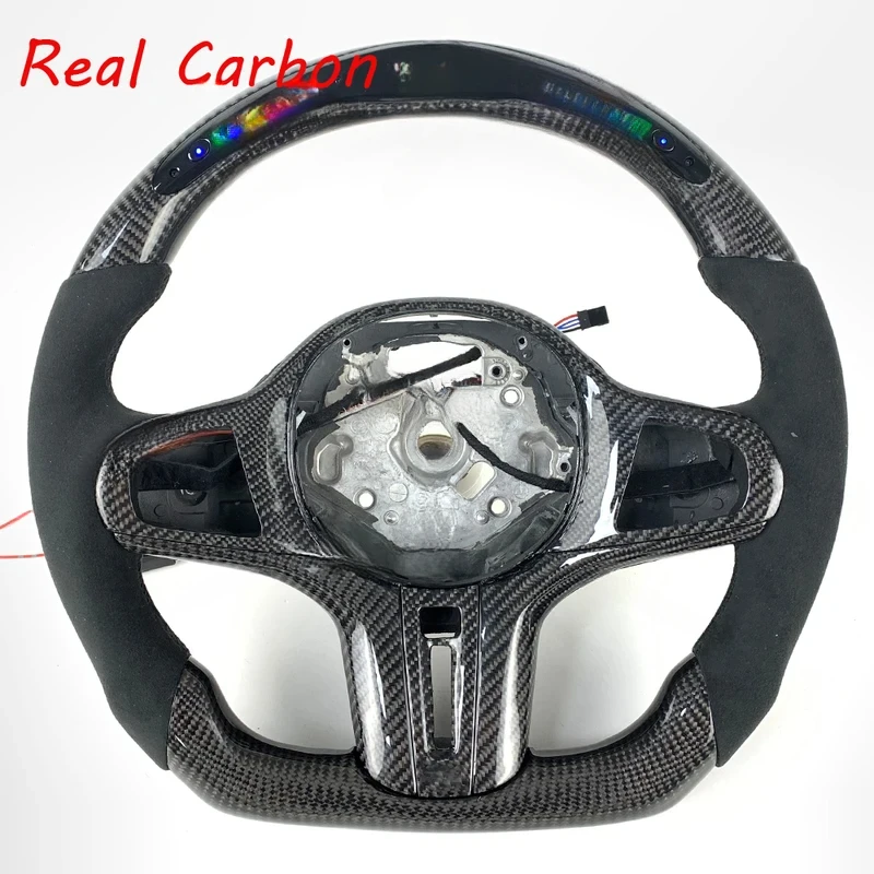 For BMW 3 Series G20 G30 G21 G22 G23 320i 2019-2024 Exact Fit Alcantara Leather Carbon Fiber Steering Wheel