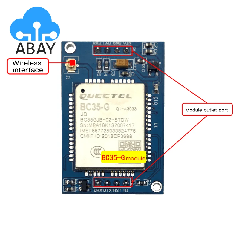 BC35-G módulo bc95 placa de desenvolvimento todo o sistema netcom nbiot placa de núcleo mqtt protocolo nb-iot tcp