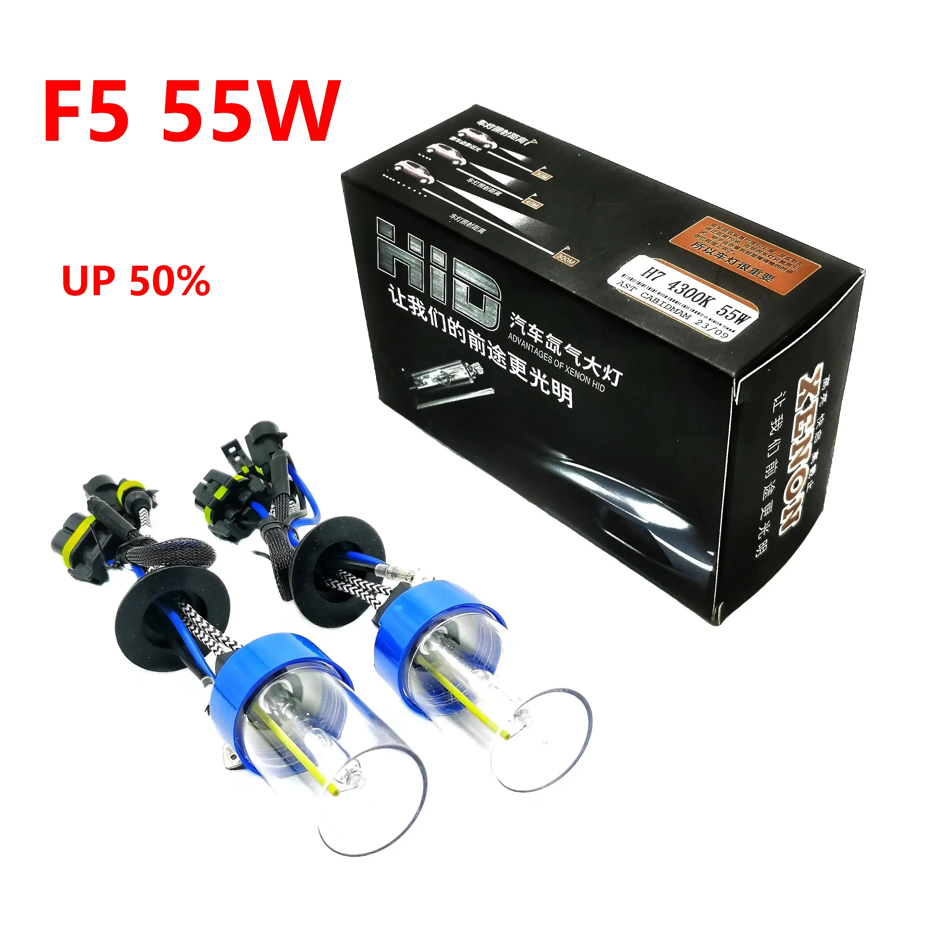 

Premium 12V AC 55W H1 H3 H7 H11 h8 h9 HB3 HB4 9005 9006 Xenon Globes 50%UP Bulbs 4800LM 12V Cars HID Headlights