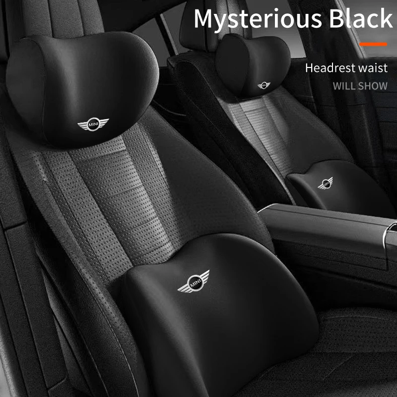 Car Styling Headrest Cushion Lumbar Support Neck Pillow Waist For MINI Cooper JCW WORKS R55 R56 F55 F56 R57 R58 R59 R60 R50 R53