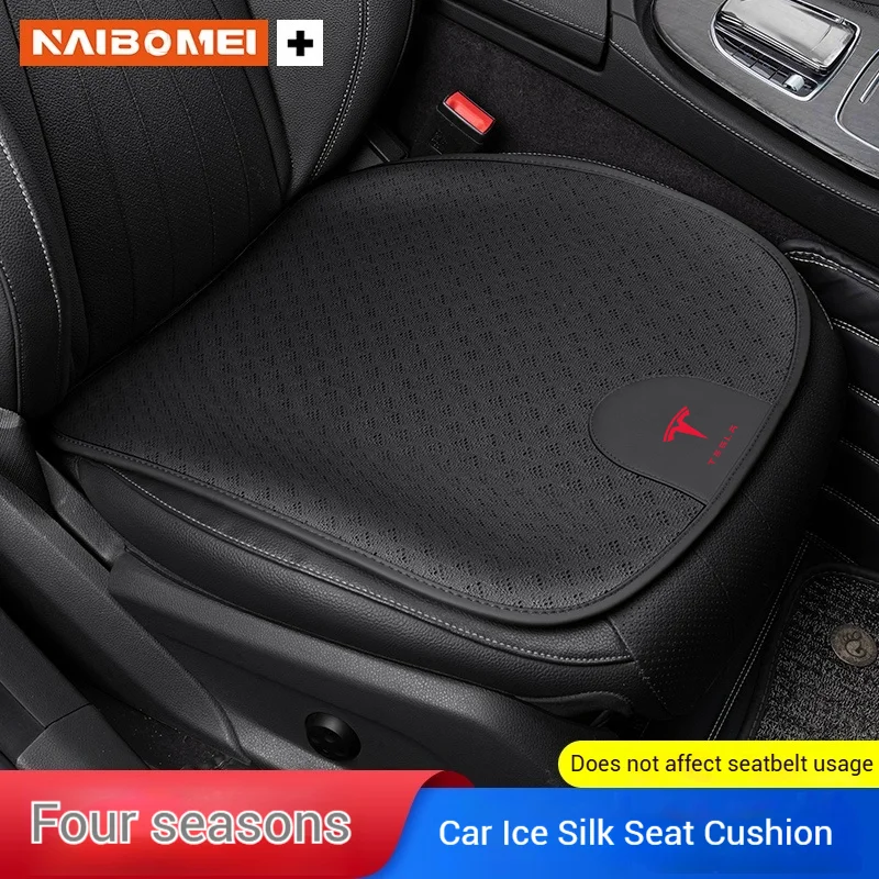 

For Tesla Model 3 Model X Model S Model Y Cybertruck Car Seat Cushion Ice Silk Breathable Car Seat Cover auto Accessories