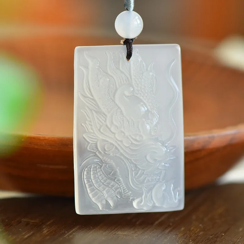 High Ice Chalcedony Faucet Brand Men and Women of The Same Jade Pendant