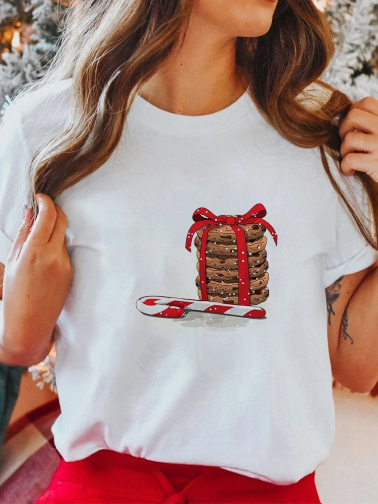 

Merry Christmas Print Fashion Winter Women T Shirt Short Sleeve O Neck Loose Women Tshirt Ladies Tee Shirt Cartoon Fashion Tops