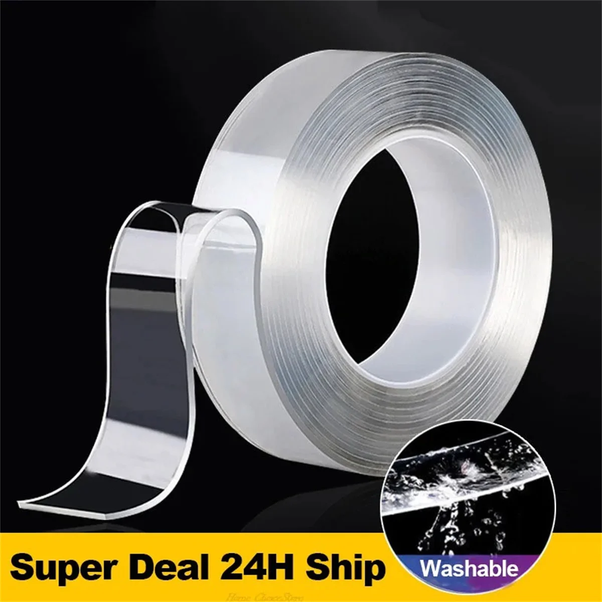 Nano Tape Super Strong Double-Sided Adhesive Tape Transparent Reusable Waterproof Tapes Heat Resistance Bathroom Home Decoration view 3