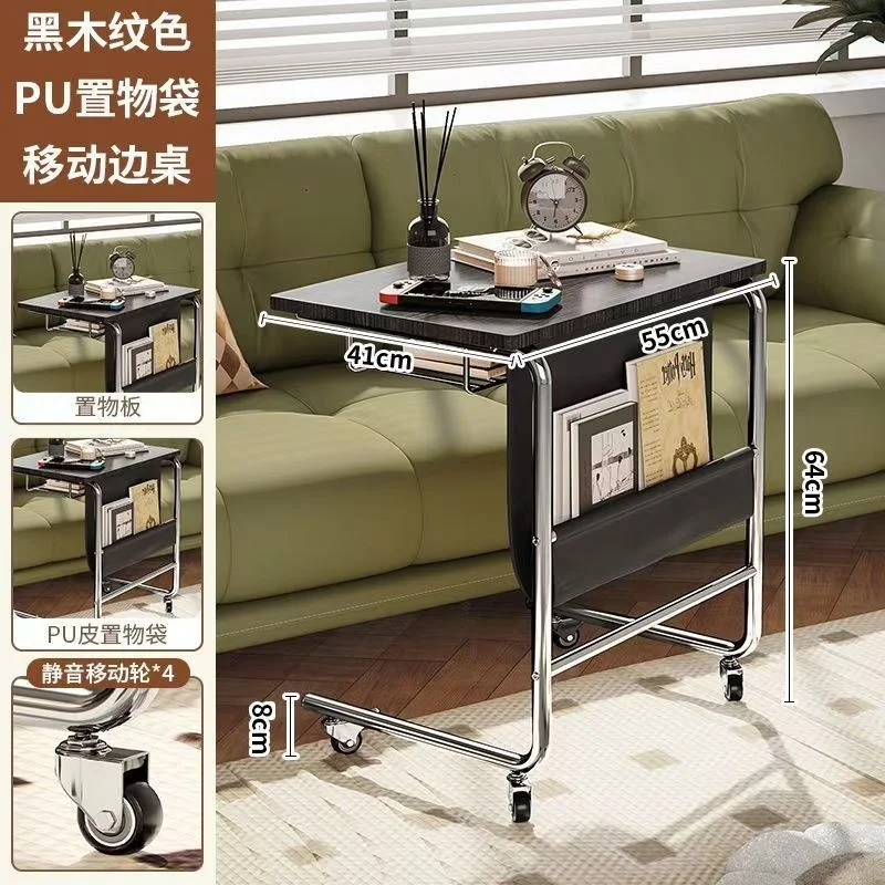 Bedside Table Sofa-side Table Living Room Bedroom Lazy Chair Desk Laptop Computer Table Movable Multifunctional Side Table image 5