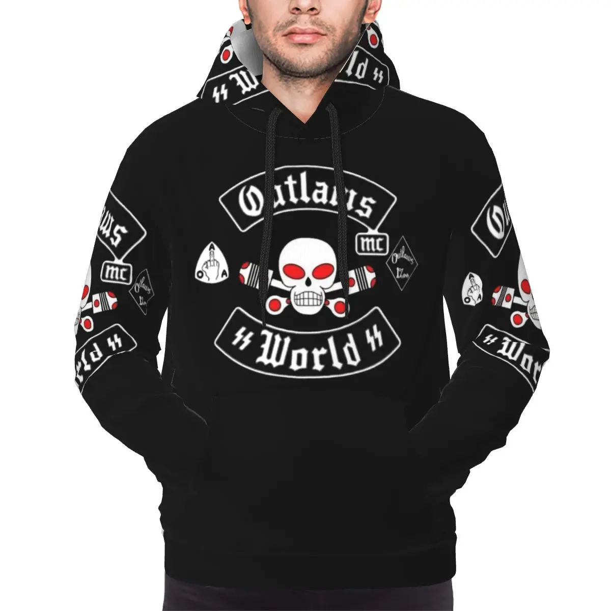 Outlaws Mc Support Толстовка Harajuku Пуловер Осень Зима Мужчины Женщины Толстовки Топы с длинными рукавами