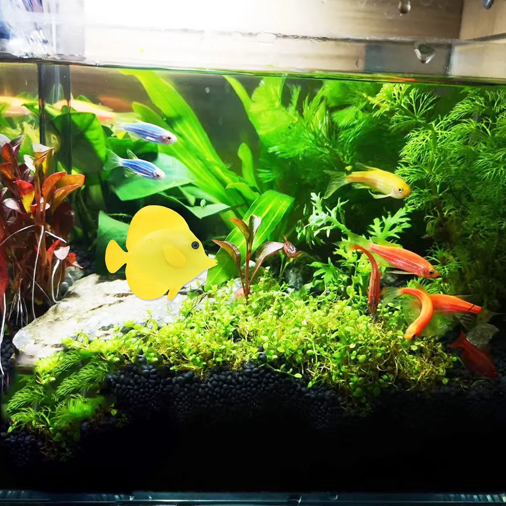 

2Pcs Aquarium Simulation Fish Luminous Silicone High Degree Decoration Absorb Natural Light Night Light Aquarium Simulation Fish