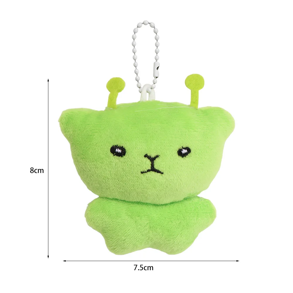 New Soft Backpack Pendant Cute Star Mini Mobile Phone Rope Adorable Kawaii Style Alien Cat Keychain Accessories Gifts