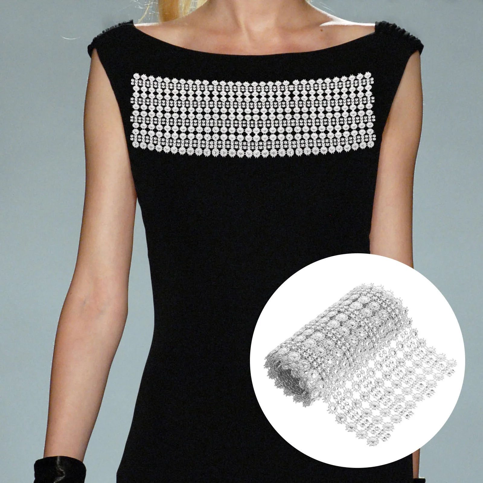 

Diamond Mesh Roll Rhinestone Ribbon Delicate Cuttable Costume Trim Craft Supply Decorative Trim Clothes Accessory