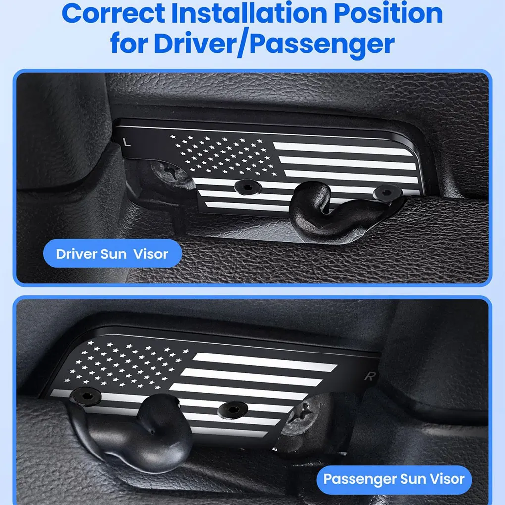 Aluminum Alloy Sun Visor Repair Kit Sun Visor Repair For Jeep Wrangler JL Gladiator JT 2018-2023