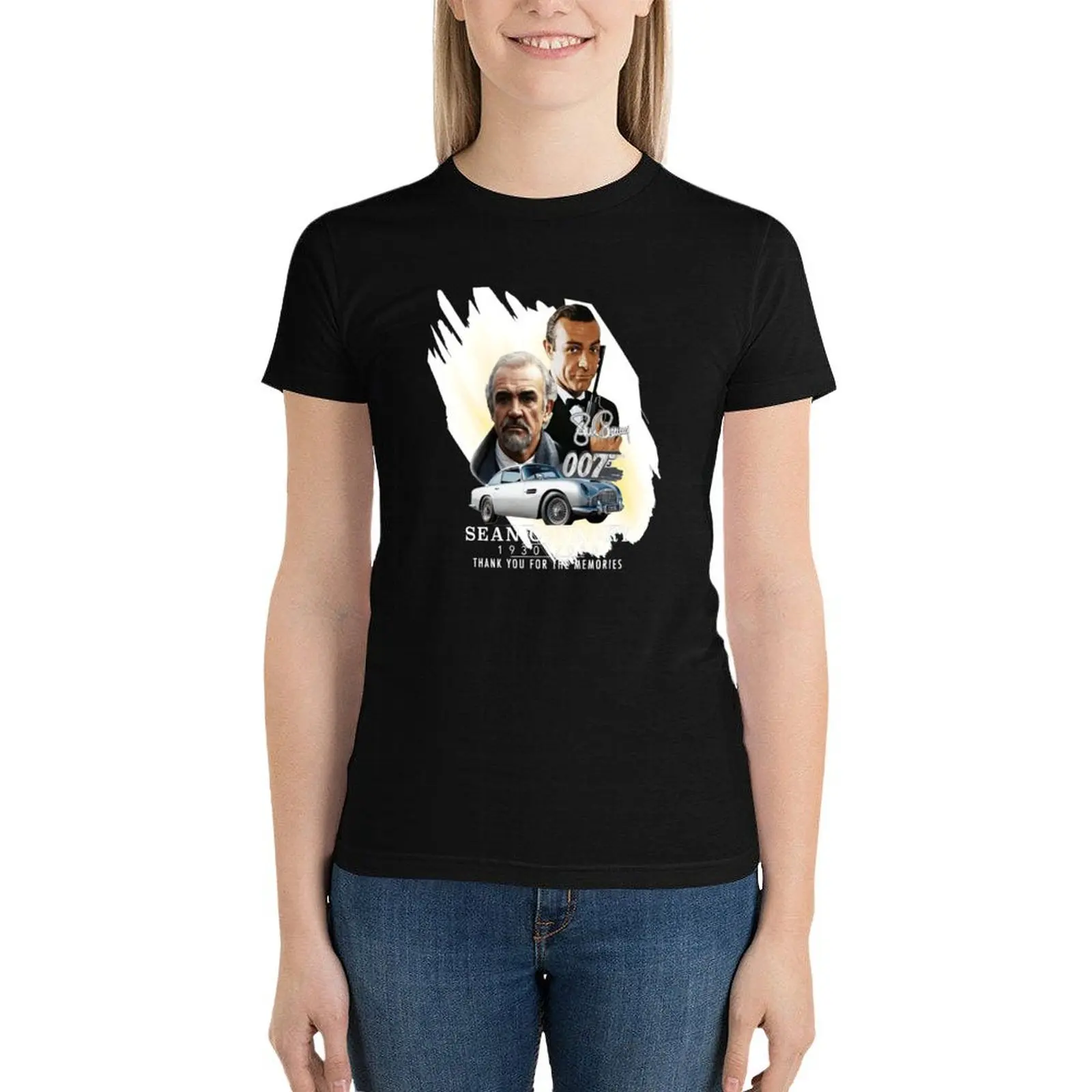 

Sean connery 1930-2020 Thank you for the memories T-Shirt oversized lady clothes cute t-shirts for Women