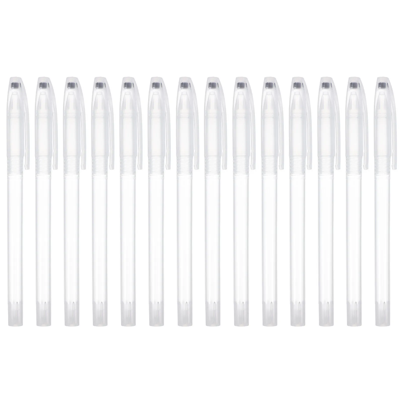 

50 шт., прозрачные пластиковые корпуса для ручек, пустые трубки для студентов, офиса, прозрачный дизайн, компактные легкие аксессуары для шариковых ручек