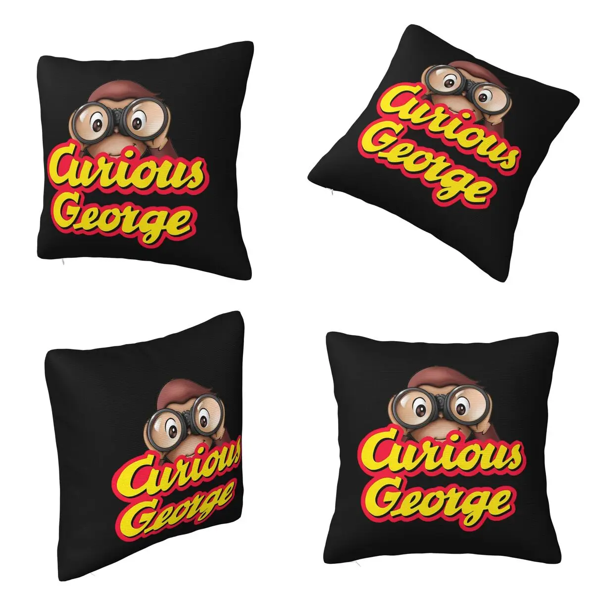 George The Curious Monkey Square Pillowcase Cushion Cover Pillow Case Throw Pillow Cover for Home Sofa Living Room