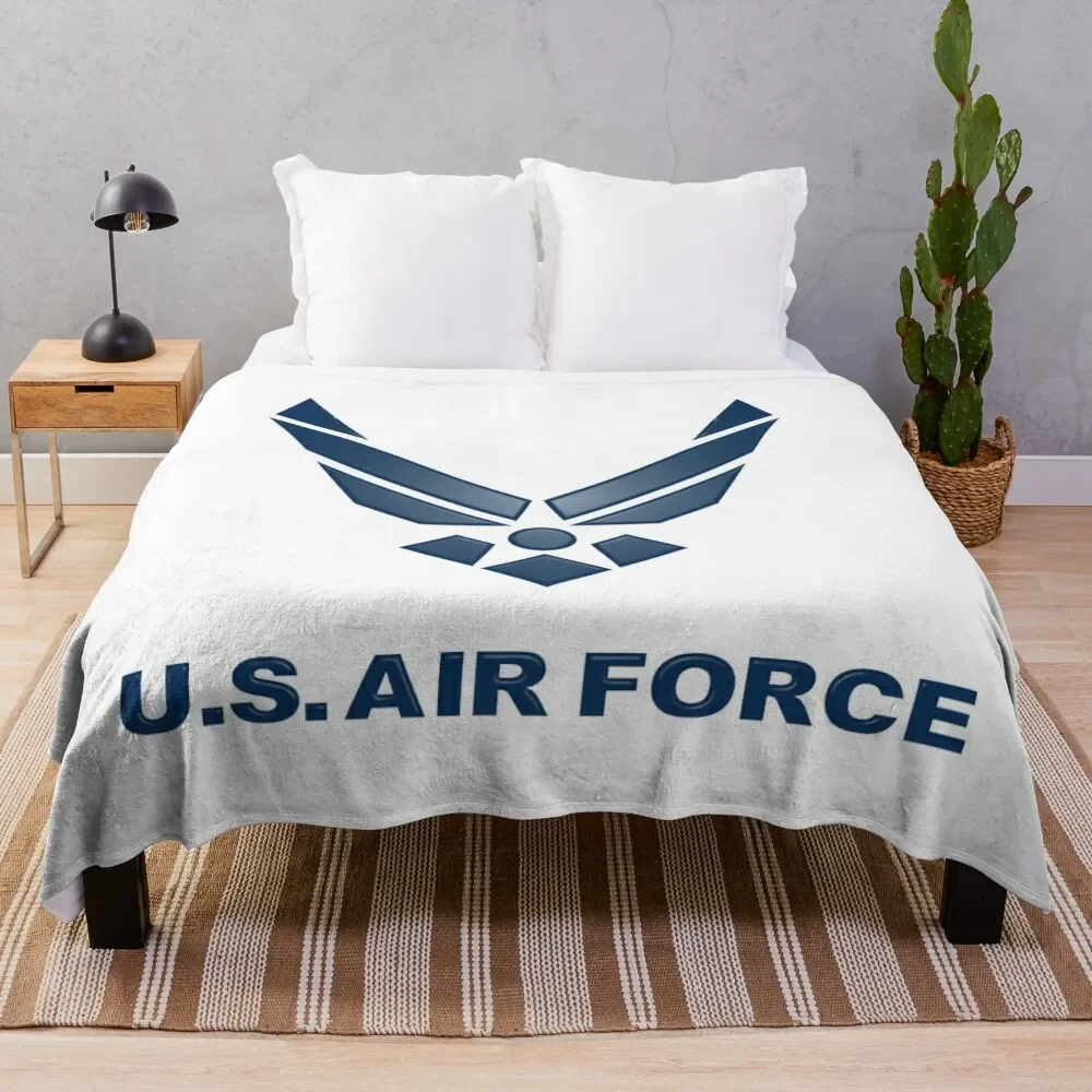 

U. S. Air Force Symbol Throw Blanket funny gift Plaid on the sofa Blankets