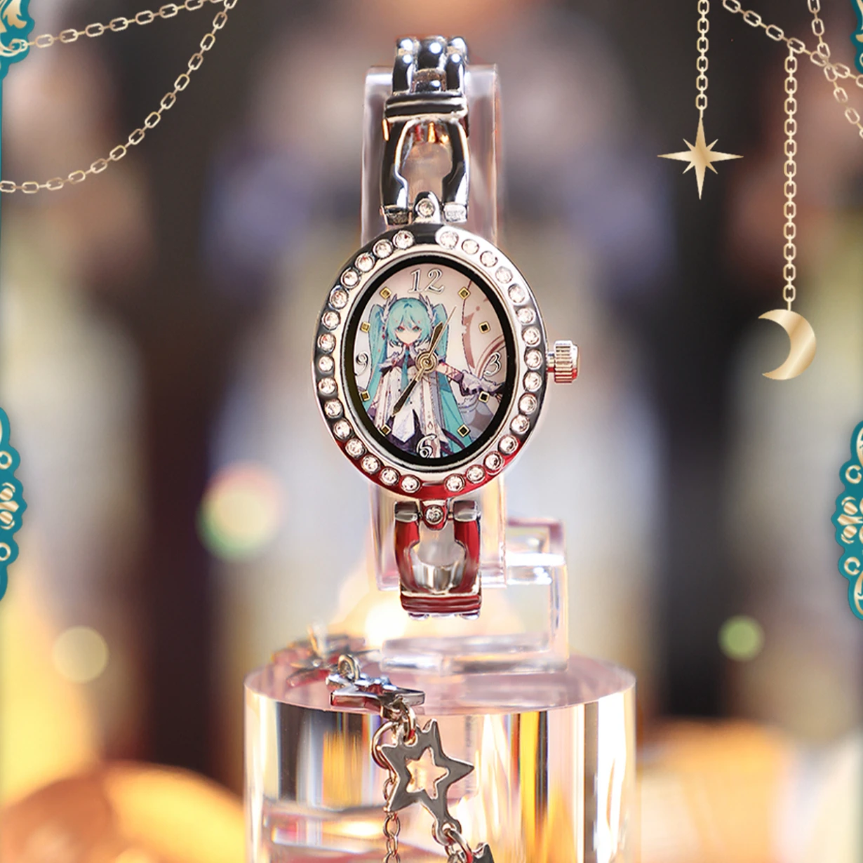 أزياء السيدات كوارتز ساعة تأثيري أنيمي هاتسون ميكو اللوحة نمط ساعات المعصم للماء ووتش هدية جميلة