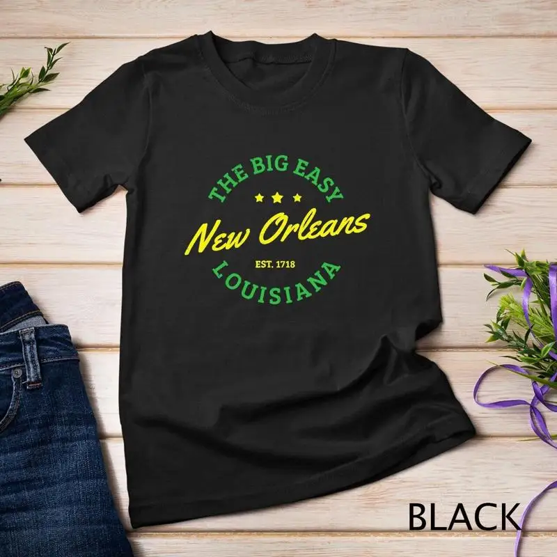 New Orleans Est 1718 The Big Easy Louisiana Souvenir Gift Unisex T shirt