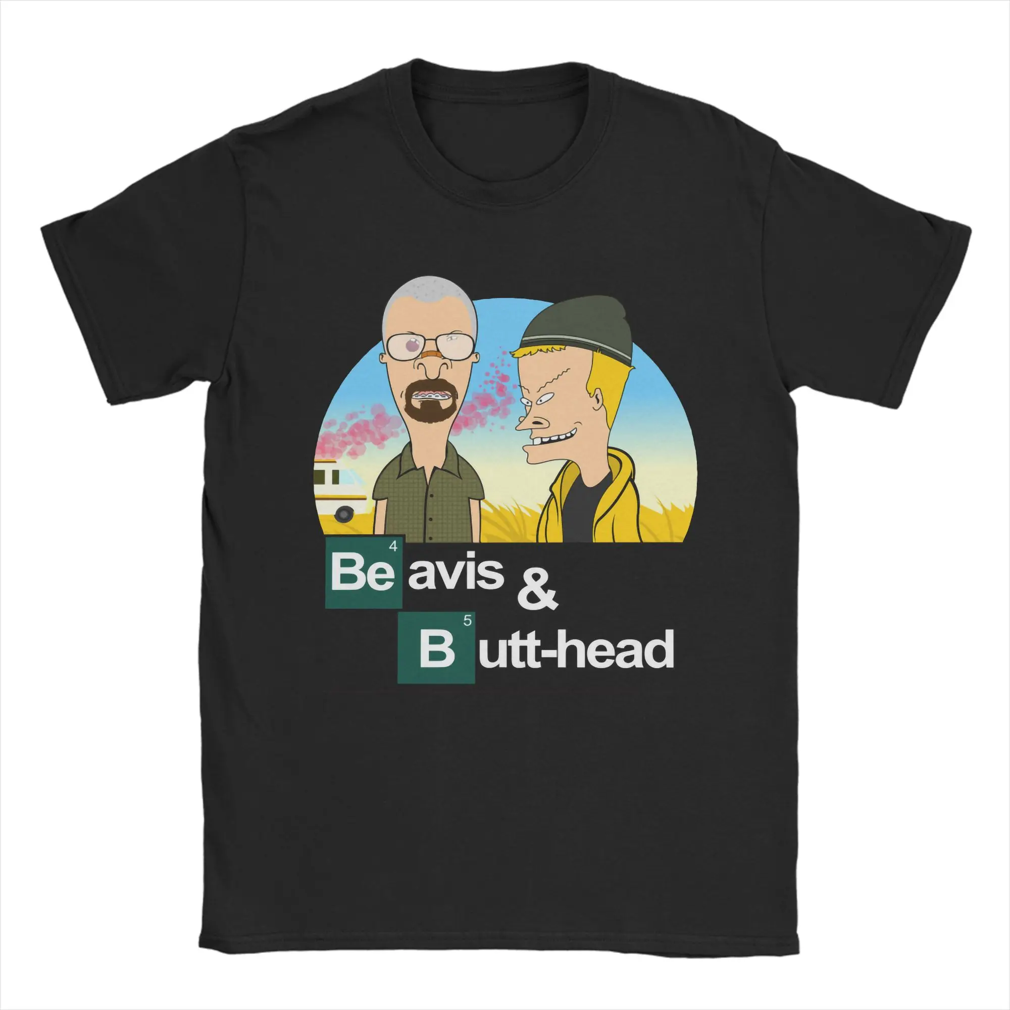Breaking Beavis T-Shirt Beavis and Butthead 90s Cartoon BB Humor Cotton Tees Round Neck Short Sleeve T Shirts Original Clothing