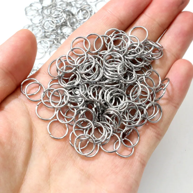 200pcs 3/4/5/6/7/8/10mm Stainless Steel Gold Color Split Jump Rings DIY Jewelry Findings Open Single Loops for jewelry making