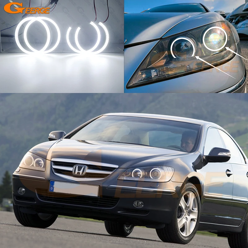 

Для Honda Legend Acura RL KB1 2006 2007 2008, дневной свет, ультра яркий SMD светодиодный комплект с ангельскими глазами, кольца Halo