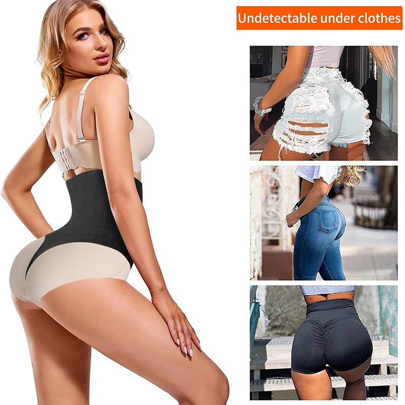 Tummy Control Thong Shapewear for Women High Waisted Shaping Underwear Seamless Slimming Body Shaper Panties