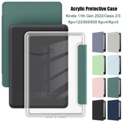 Estojo acrílico para Kindle Paperwhite 2022 2021 2019 2018 1 2 3 4 5 6 7 8 9 10 ° 11 ° 12ª Geração 6 6.8 Polegada Capa de Bolsa Funda