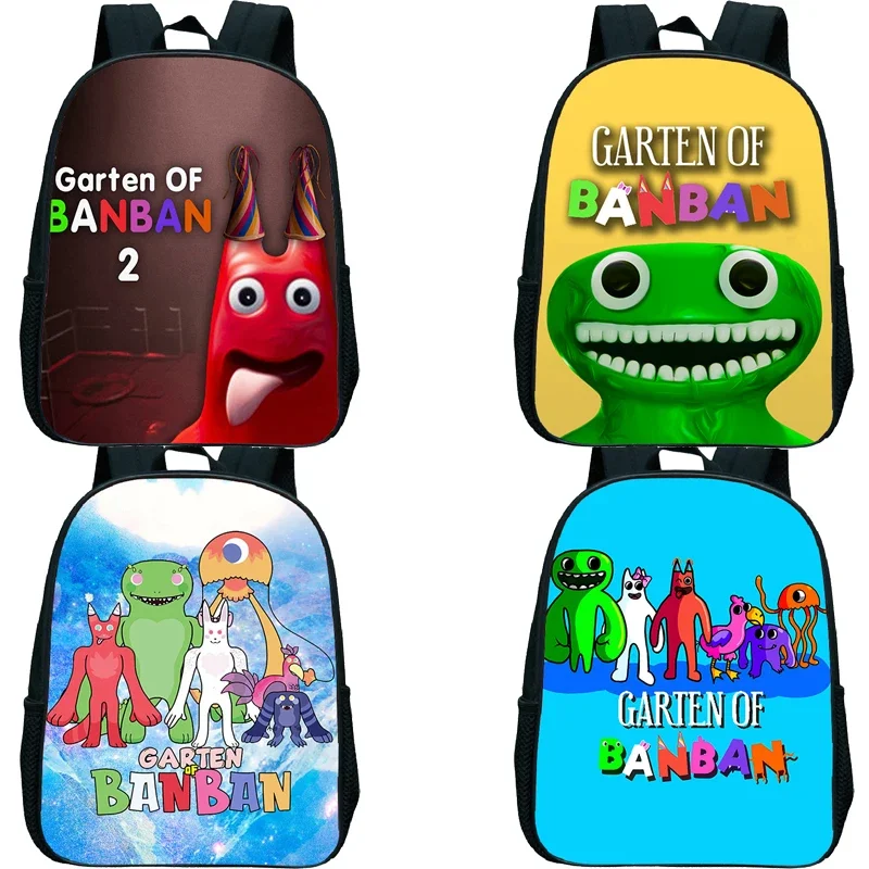 

New Garten of Banban Backpacks Cartoon Game Kindergarten Schoolbag 12 Inch Children's Backpack Boys Girls Bookbag Kids Bags Gift