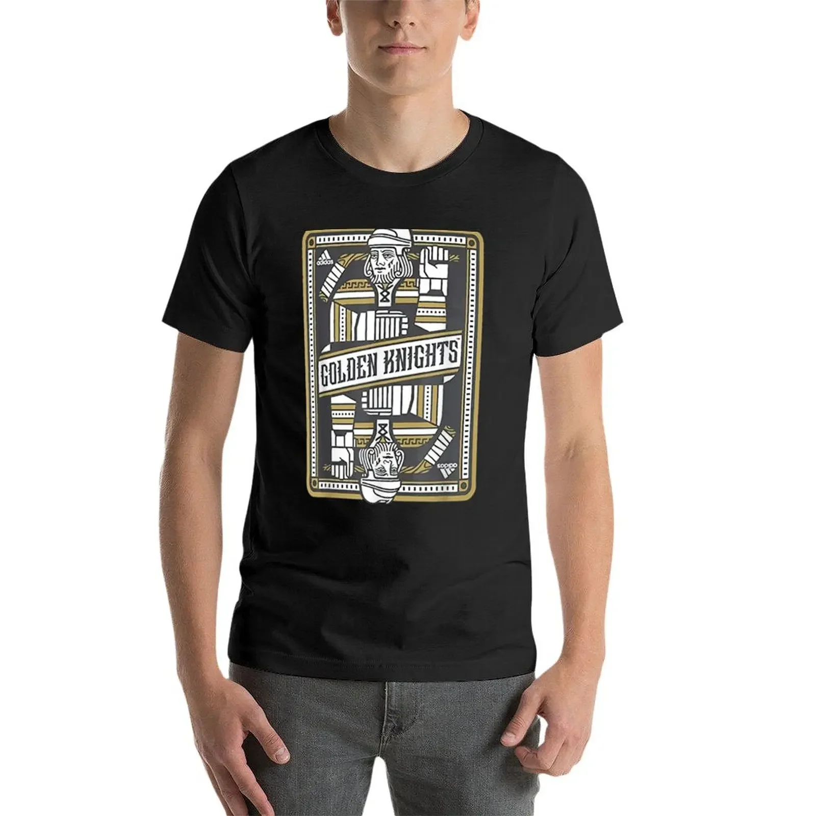 Las Vega Golden Knights Heren Card Logo Amplifie T-shirt topping zomerkleding T-shirt heren