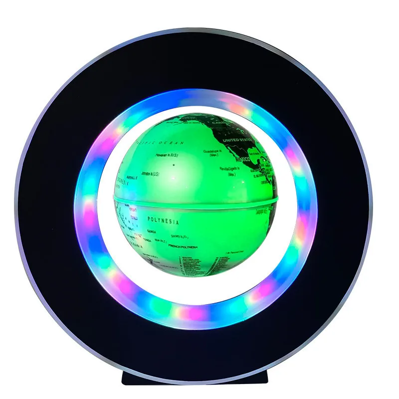 Lampe à lévitation magnétique, globe circulaire en forme de O, support d'affichage LED, lumière colorée, haute définition, 3 pouces