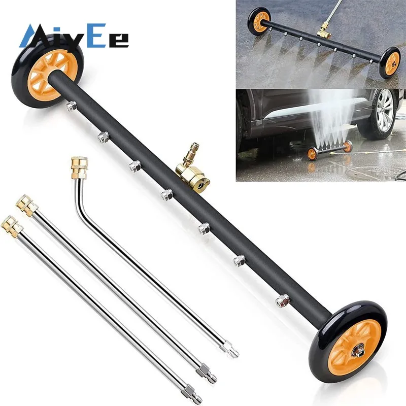 

24" 4000PSI 2-In-1 Pressure Washer Undercarriage Cleaner & Water Broom – 7 Nozzles,