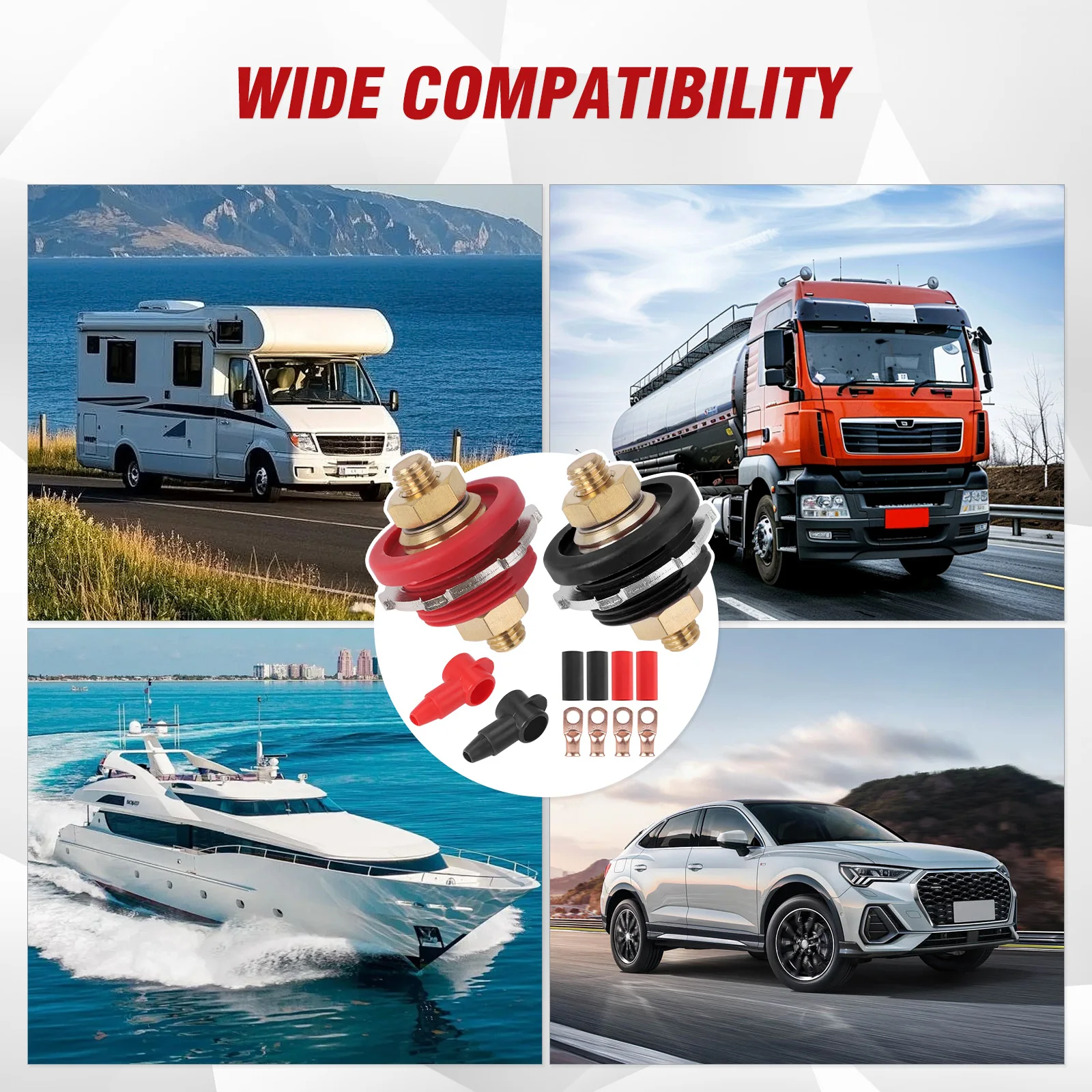 3/8 مسمار البطارية عن بعد تقاطع الطاقة 300A 24 فولت آخر محطة عدة Connecto الثقيلة لسيارة التخييم RV شاحنة قارب أداة الدائرة الكهربائية #6