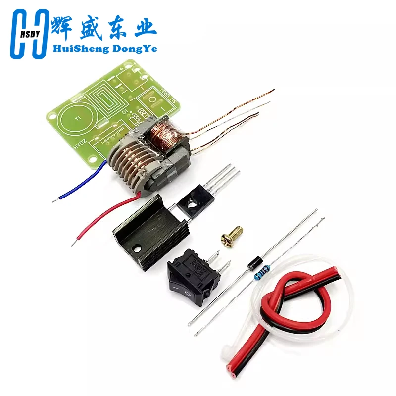 15KV High Frequency DC High Voltage Arc Ignition Generator Inverter Boost Step Up 18650 DIY Kit U Core Transformer Suite 3.7V