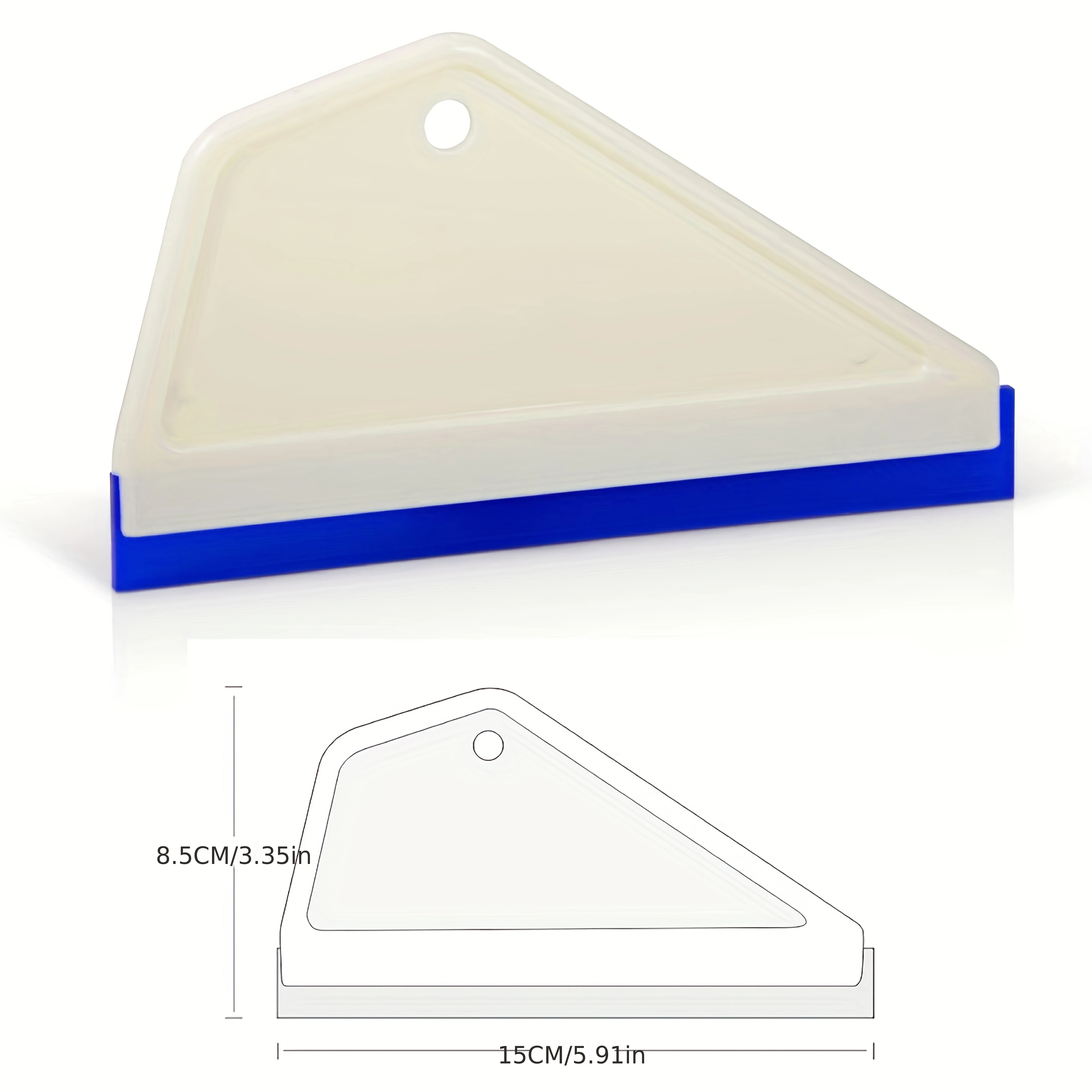 Set of 4 White Squeegees tool for Home Kitchen Bathroom And Shower Featuring Blue Silicone Blades for Windows And Mirrors