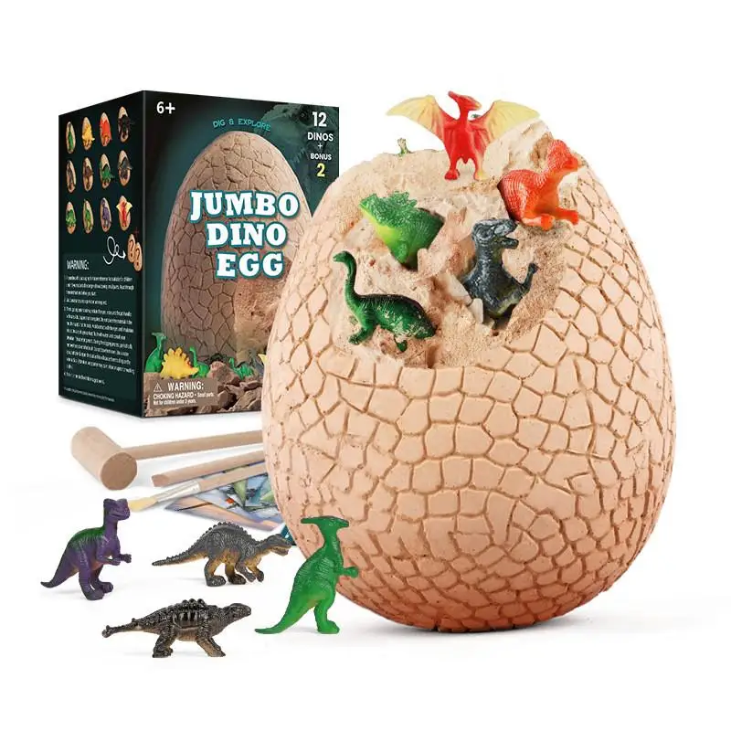 New Giant Dinosaur Egg Archaeological Dig Eonal Toy for Boys over 8 Years Old Clay Material Brain-ing Fun