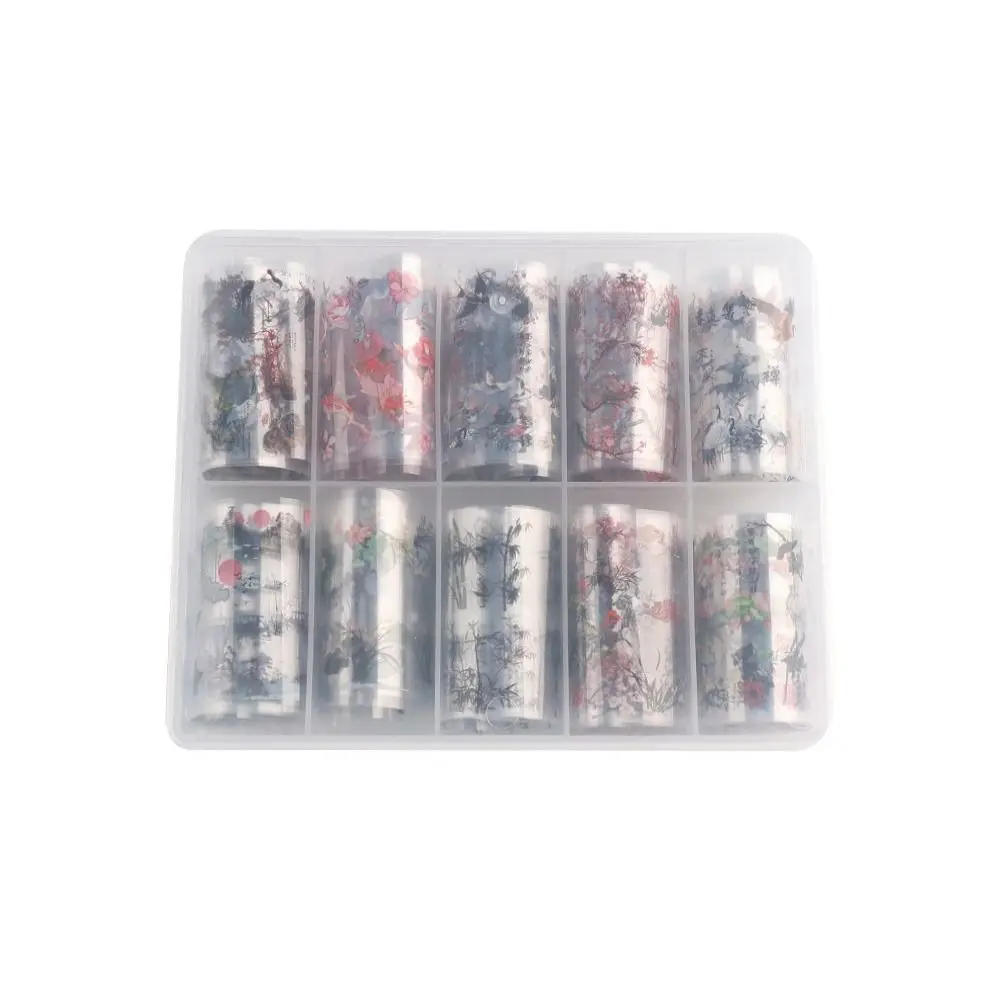 

Chinese Character Nail Transfer Sticker Ink Painting Nail Decoration Nail Art Decor Foil Stickers Chinese Style sticker