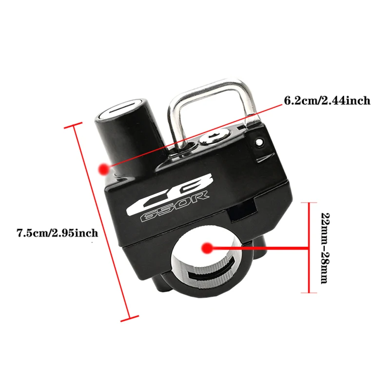 Замок для мотоциклетного шлема с ЧПУ, противоугонные замки для велосипедного шлема с для Honda CB650R CBR650R CBR 650R CB 650R, универсальный