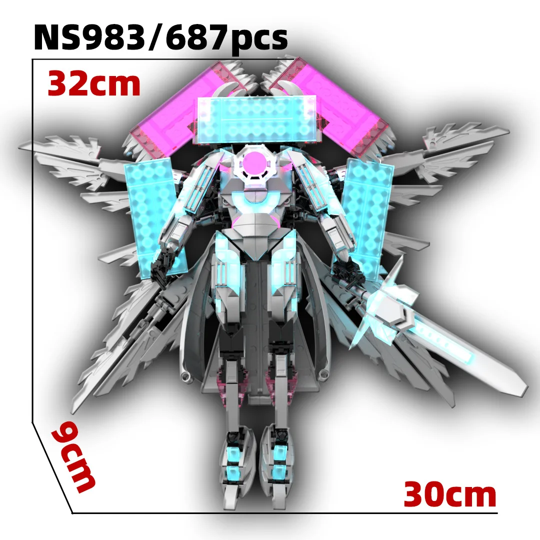 Skibidi Toilet MOC Abstract Building Blocks TV Trisolaran Titan Computer Queen Model Compatible With LEGO Bricks Toys
