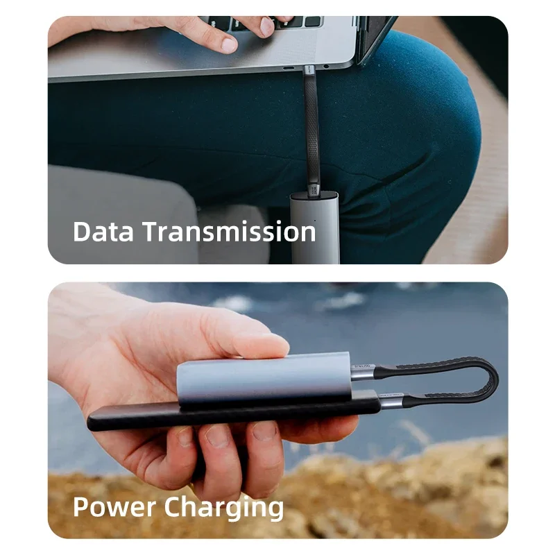 كابل CABLETIME USB4 من النوع C 40 جيجابت في الثانية 8K 60 هرتز USB C إلى النوع C كابل قصير PD 240 وات لـ Thunderbolt 3/4 iPhone 15 Pro Max C513