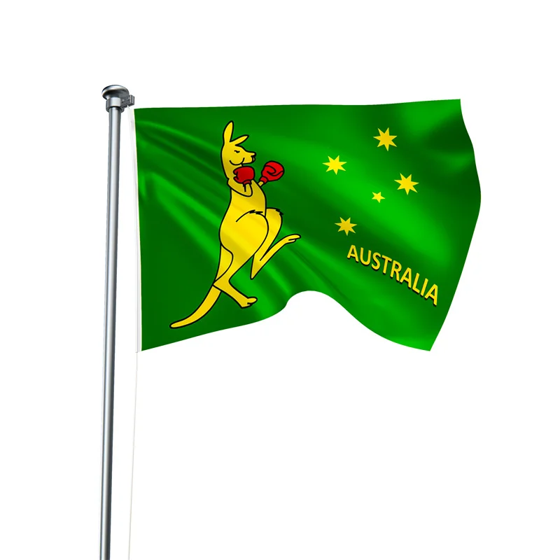 Gaslight Gatekeep Girlboss 5' x 3' Boxing Kangaroo Flag Aussie Australia Australian National Symbol Flag Banner 150cm x 90cm