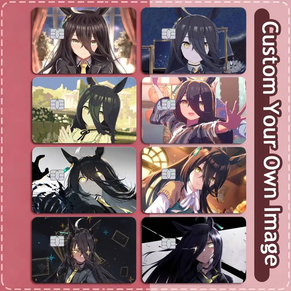 Manhattan Cafe UmaMusume UMA  Credit Card HD Stickers Small Chip Waterproof Sticker Game Card Decal Gift