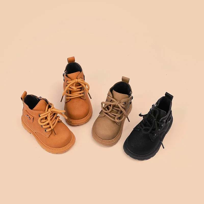 Children's British Style Boot 2026autumn New European American Child Soft Soled Short Boot Fashionable Girl Anti Slip Snow Boots
