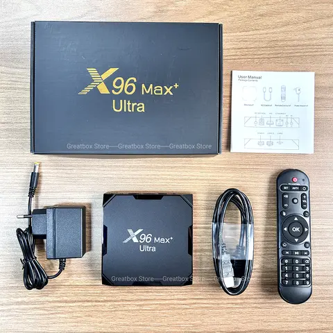 Android 11.0 TV Box X96 Max Plus Ultra Amlogic S905X4 Media Player 2.4G/5G WiFi 8K H.265 HEVC X96 Max+ Ultra