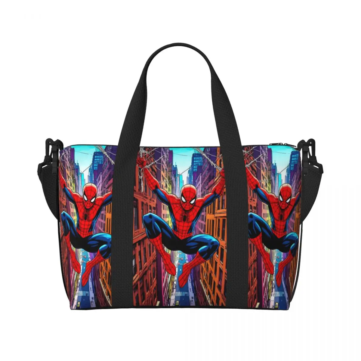 

Изготовленная на заказ большая сумка-паук для женщин, большая вместительная дорожная сумка с комиксами для пляжного спортзала и спортзала