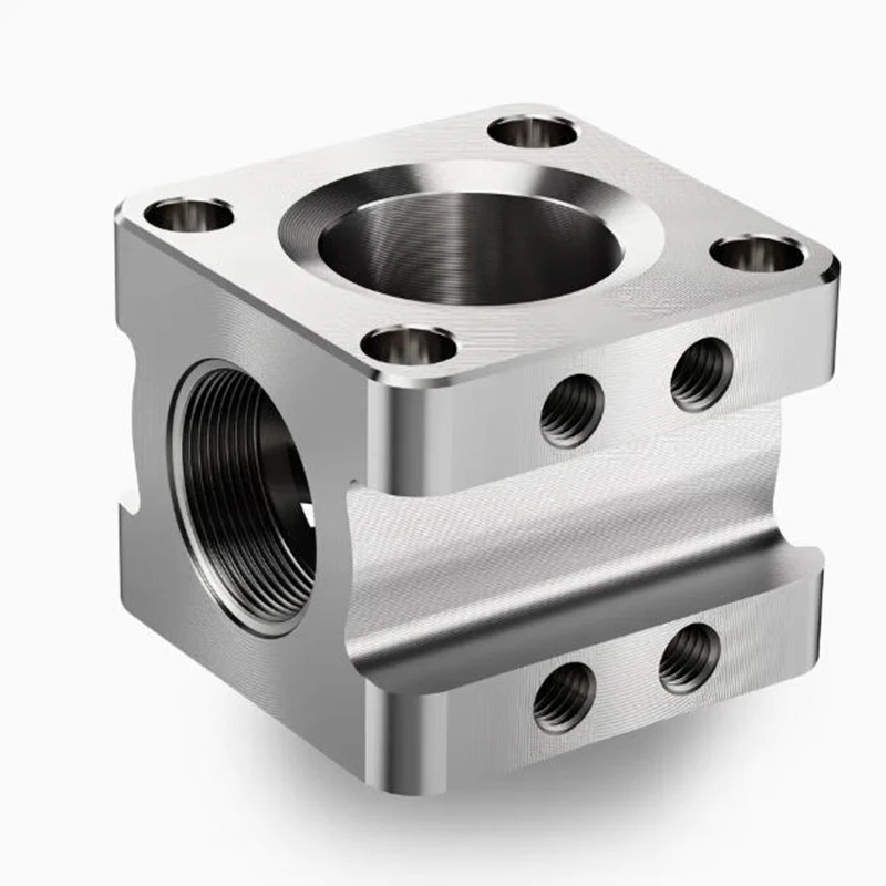 CNC Machined Stainless Steel Housing / Adapter with Mounting Flange Milling & Turning Services From China