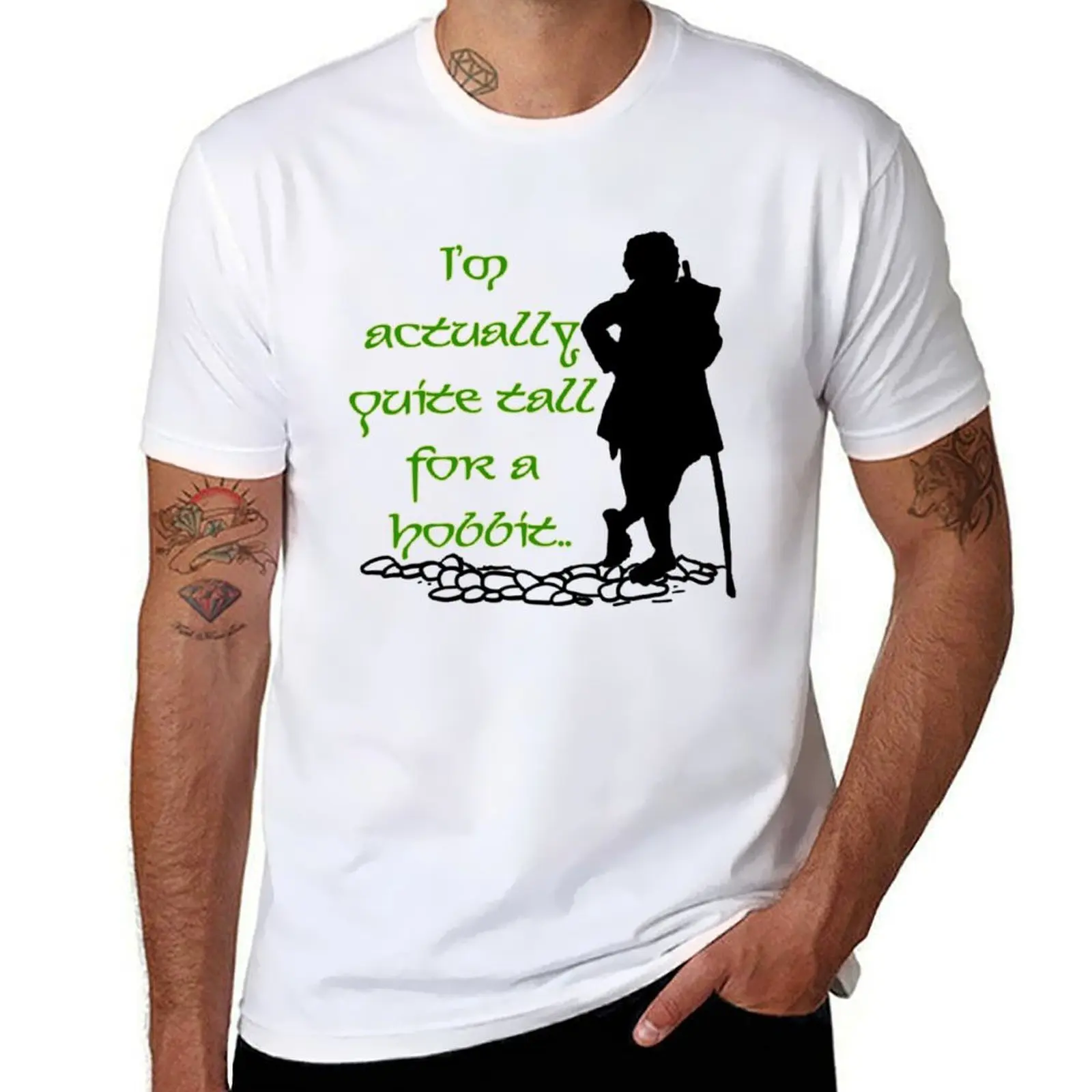 

I'm actually quite tall for a hobbit.. T-Shirt graphic t shirts for man t shirt custom print T-Shirt