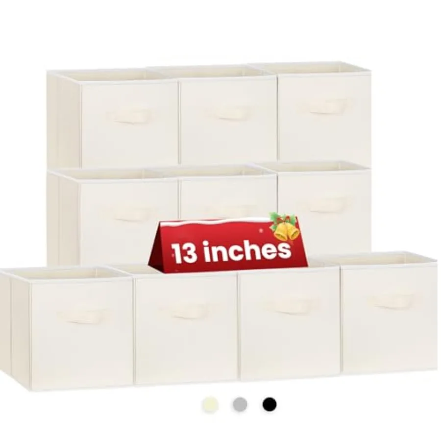 

Large Storage Cubes Cube Storage Bins for Shelves Closet Nursery Bedroom Collapsible Storage Baskets with Handles Fabric Bins f