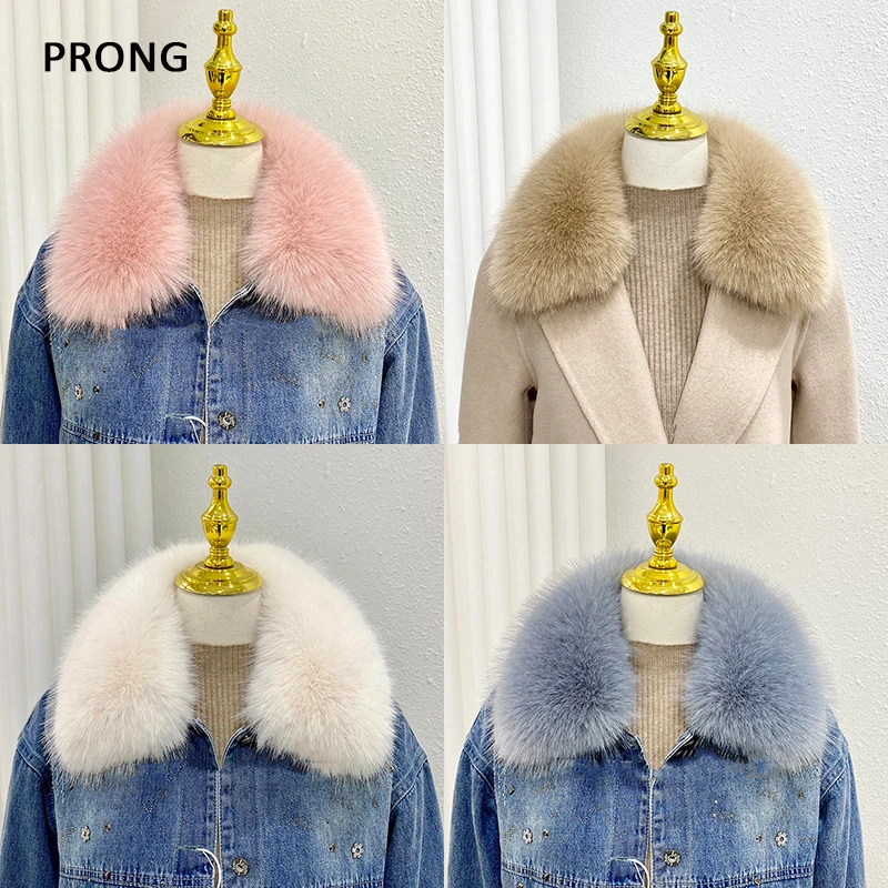 

Faux Fur Collar For Coat Jacket Women Fluffy Imitation Fox Fur Scarf Winter Neck Warmer Scarves Apparel Fur Accessories Decor